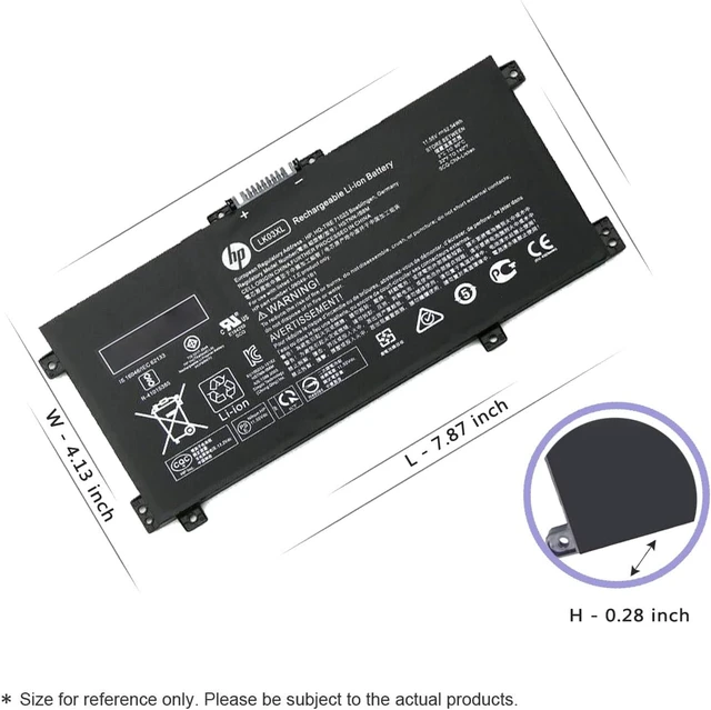 Alt view image 3 of 7 - HP LK03XL L09281-855 916814-855 Battery for HP Envy X360 Convertible 15m-cn0xxx 15m-bp1xx 17m-ae011dx 17m-ce0013dx 17t-ce100 17-ae1xx 15-bq2xx 15m-bq1xx 15m-bp0xx 15-cp0xxx 15m-cp0xxx 15m-bp112dx