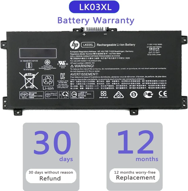 Alt view image 7 of 7 - HP LK03XL L09281-855 916814-855 Battery for HP Envy X360 Convertible 15m-cn0xxx 15m-bp1xx 17m-ae011dx 17m-ce0013dx 17t-ce100 17-ae1xx 15-bq2xx 15m-bq1xx 15m-bp0xx 15-cp0xxx 15m-cp0xxx 15m-bp112dx