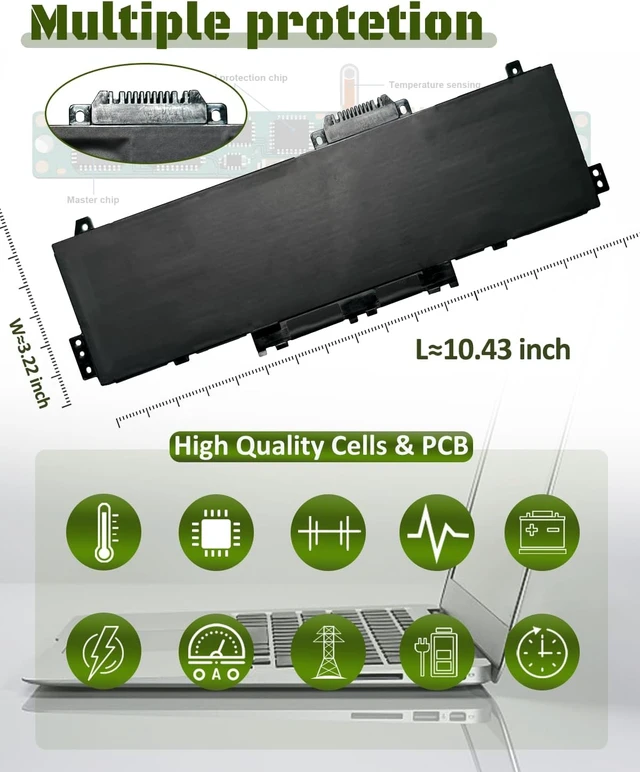 Alt view image 5 of 5 - 41.04Wh AE03XL N21969-005 Battery Replacement for HP 240 245 246 250 G10 255 Series Notebook - N20951-171 N20951-CC1