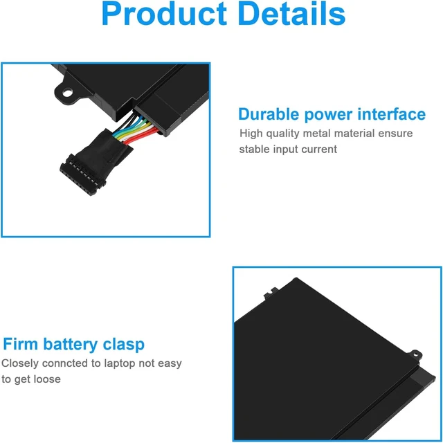 Alt view image 3 of 7 - 01AV445 01AV448 L17L3P51 Battery for Lenovo ThinkPad E480 E490 E485 E495 E580 E585 E590 E595 E14 E15 Series SB10K97606 SB10K97608 01AV447 L17C3P51 L17M3P52 L17M3P51 SB10K97609