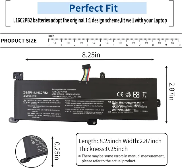 Alt view image 2 of 6 - L16M2PB2 L16C2PB2 L17L2PF1 Battery for Lenovo IdeaPad 330 320 S145