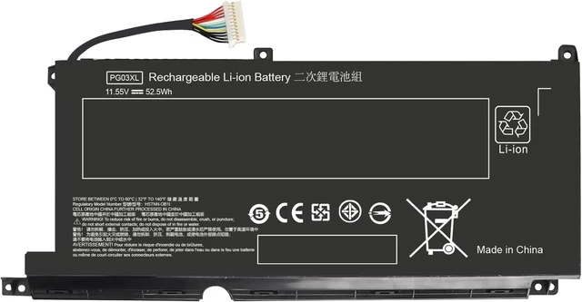 Alt view image 6 of 7 - PG03XL 52.5Wh Laptop Battery for HP Pavilion Gaming 15-DK 15T-DK 15-EC 15-DK0XXX 15-DK0055NR 15T-DK200 15-EC0013DX 15-EC1073DX 15Z-EC200 16-A0032DX 16-A0035NR L48495-005 3ICP6/60/72 HSTNN-DB9G