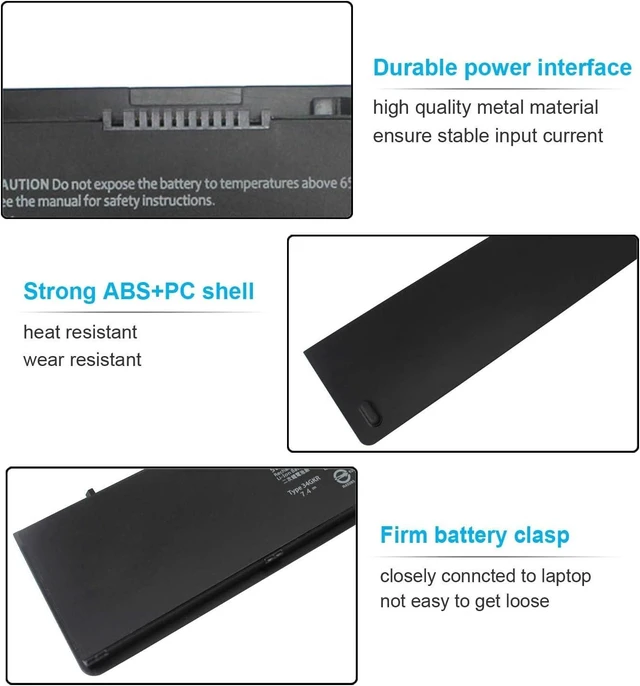Alt view image 3 of 7 - Type 34GKR E7440 Laptop Battery Replacement for Dell Latitude E7440 E7450 E7420 3RNFD 5K1GW V8XN3 PFXCR G95J5 G0G2M F38HT T19VW 0909H5 0G95J5 P40G 451-BBFV 451-BBFS 451-BBFY E225846 4-Cell