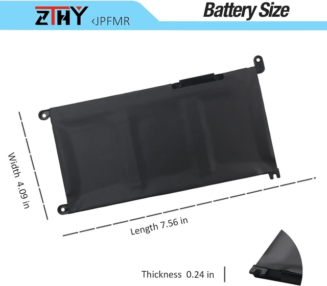 Alt view image 7 of 7 - ZTHY Laptop Battery Replacement for Dell Chromebook 3400 3100 2-in-1 5488 5493 5593 Series 0 7MT0R 16DPH 65N6H 7T0D3 07GDY DN33X RDNP5 11.4V 42Wh 3Cell