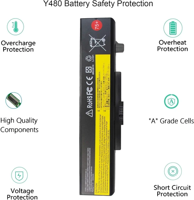 Alt view image 4 of 7 - 5200MAH L11S6Y01 L11L6Y01 Laptop Battery for Lenovo IdeaPad