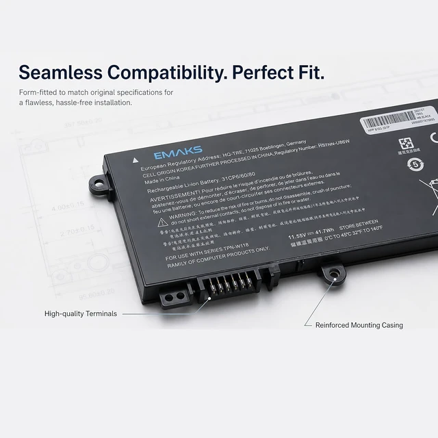 Alt view image 3 of 7 - BI03XL Battery ON03XL for HP Stream 14-CB 14-AX 14-DS 843537-541 844203-850