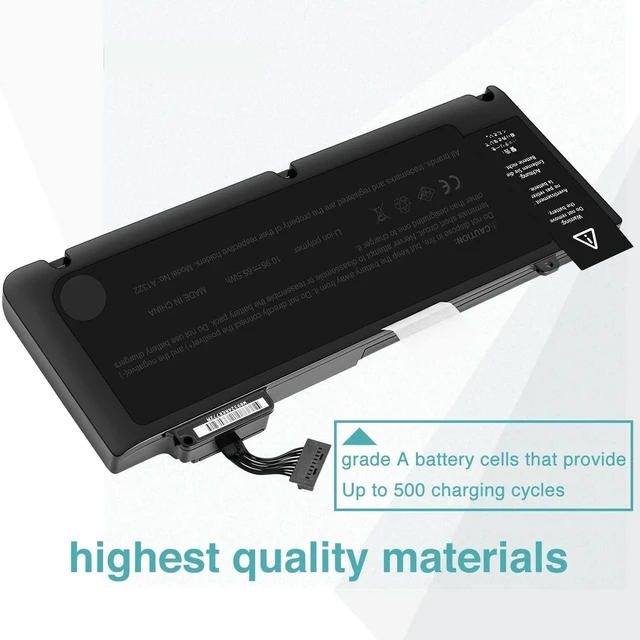 Alt view image 4 of 5 - A1322 A1278 Laptop Battery Replacement for Mac Book Pro 13 inches (Mid 2012 2010 2009 Early 2011 Late 2011) 6000 mAh