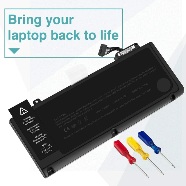 Alt view image 5 of 5 - A1322 A1278 Laptop Battery Replacement for Mac Book Pro 13 inches (Mid 2012 2010 2009 Early 2011 Late 2011) 6000 mAh