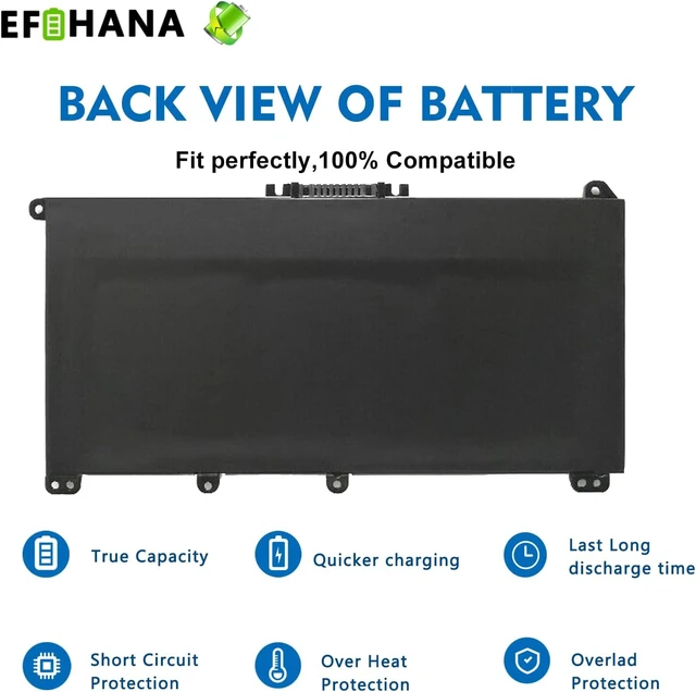 Alt view image 2 of 6 - HT03XL L11119-855 Laptop Battery Replacement for HP Pavilion 14-DF 14-CE 14-CF 15-DA 15-DB 15-CS 15-DW 17-CA 17-by 15-CS0053CL 15-DW0033NR 15-DA0014DX L11421-542 L11421-2C2 11.4V 41.04Wh