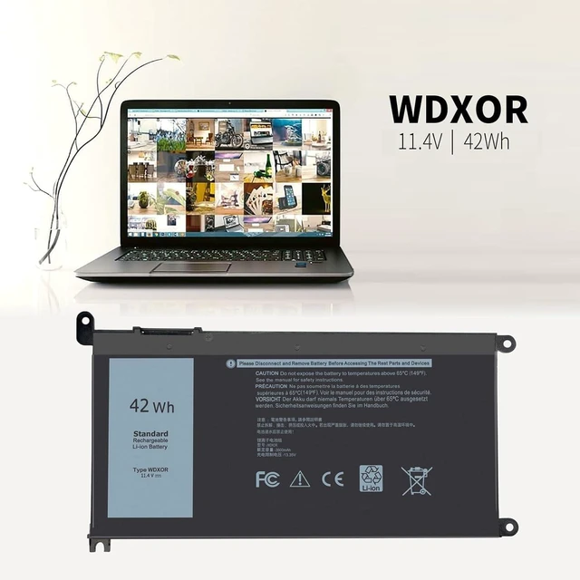 Alt view image 2 of 7 - 42Wh WDX0R P69G Battery for Dell Inspiron 7368 7378 7460 7579 7569 7570