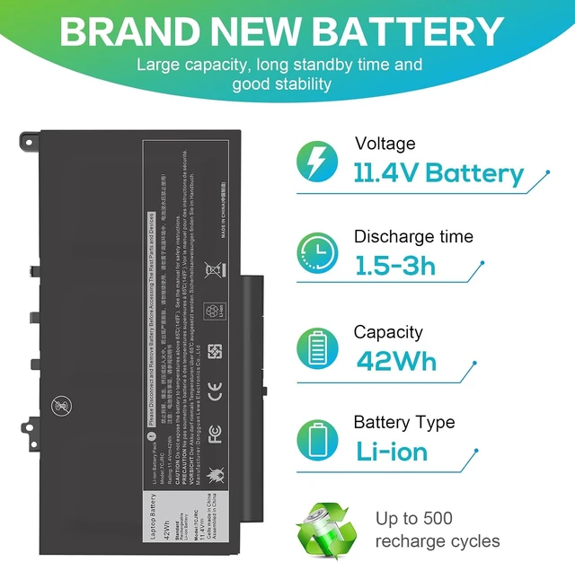 Alt view image 3 of 7 - Futurebatt 7CJRC Laptop Battery for Dell Latitude 7470 7270 E7470 E7270 Battery 7CJRC KNM09 0KNM09 21X15 021X15 TX283 0TX283