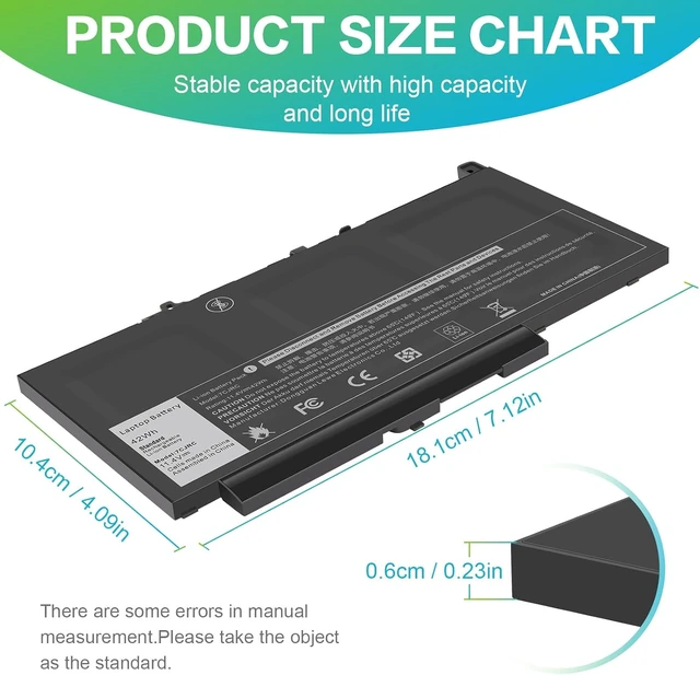 Alt view image 6 of 7 - Futurebatt 7CJRC Laptop Battery for Dell Latitude 7470 7270 E7470 E7270 Battery 7CJRC KNM09 0KNM09 21X15 021X15 TX283 0TX283