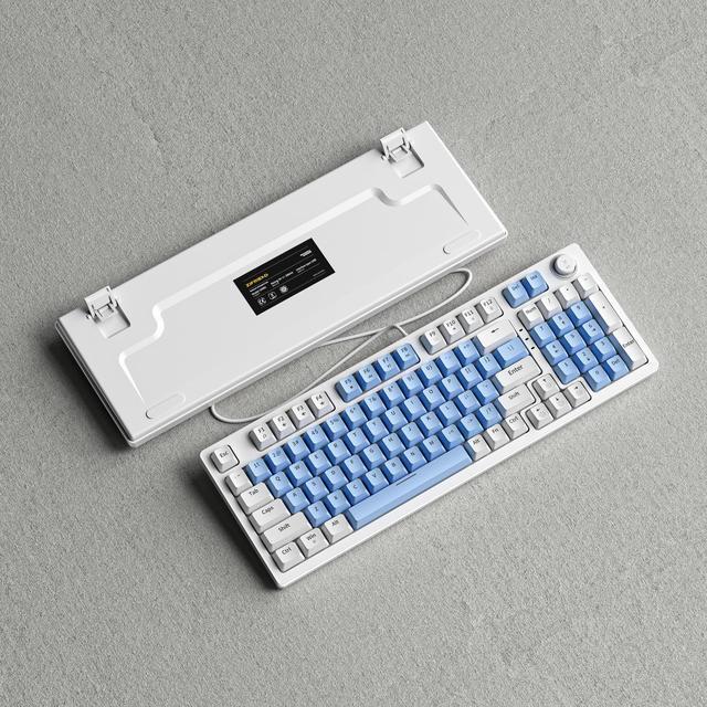 Alt view image 2 of 7 - Mechanical Gaming Keyboard,Explus-C with Hot-Swappable Linear Red Switches Mechanical Keyboard - 98-Key RGB Backlit PBT Dual-Color Keycaps - Wired Gaming Keyboard for Computer/Laptop/Office/Gaming