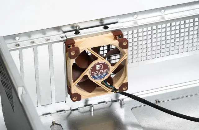 Alt view image 2 of 2 - Turn 4x Full-Height PCIe Slots into 1x 80mm Fan | Improve GPU Airflow | Universal for PC Cases and 80mm Fans | PCI Slot Cover Bracket | Matte Black