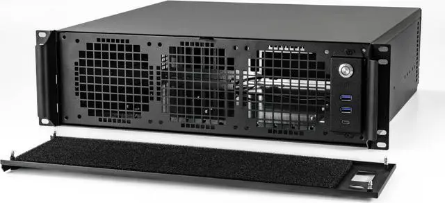 Alt view image 2 of 7 - Sliger CX3171a XL| 17" Deep 3U Rackmount Chassis | SFX PSU | EATX/CEB/EEB Motherboard | 3-Slot GPU on PCIe 4.0 Riser| Bracket for 3x 3.5 HDD or 6x 2.5 SSD + 1x 2.5 SSD Mount | Made IN USA