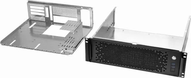 Alt view image 3 of 7 - Sliger CX3171a XL| 17" Deep 3U Rackmount Chassis | SFX PSU | EATX/CEB/EEB Motherboard | 3-Slot GPU on PCIe 4.0 Riser| Bracket for 3x 3.5 HDD or 6x 2.5 SSD + 1x 2.5 SSD Mount | Made IN USA