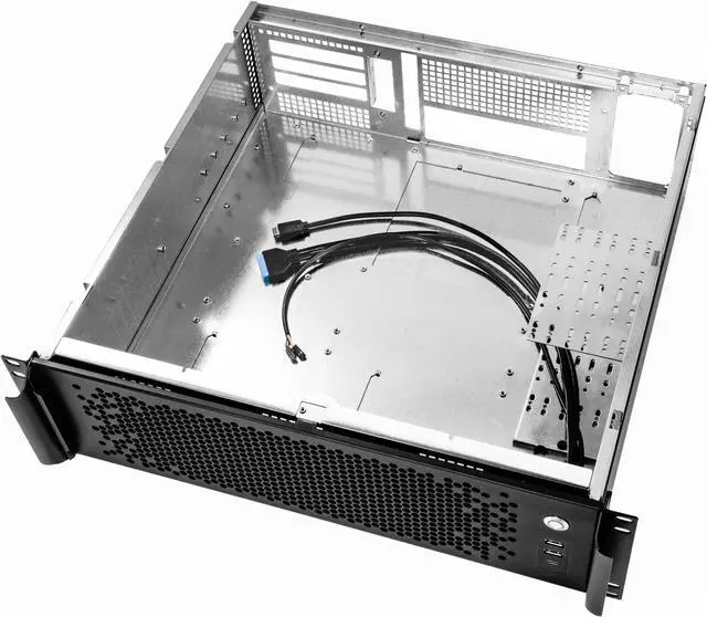 Alt view image 6 of 7 - Sliger CX3171a XL| 17" Deep 3U Rackmount Chassis | SFX PSU | EATX/CEB/EEB Motherboard | 3-Slot GPU on PCIe 4.0 Riser| Bracket for 3x 3.5 HDD or 6x 2.5 SSD + 1x 2.5 SSD Mount | Made IN USA