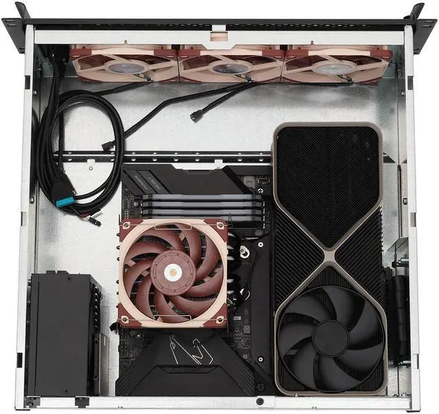 Alt view image 2 of 7 - Sliger CX3171a | 17" Deep 3U Rackmount Chassis for 3.5-slot GPU up to 375mm long | SFX PSU | ATX Motherboard | 1x 2.5 SSD Mount | Made in USA
