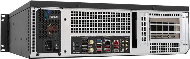 Alt view image 3 of 7 - Sliger CX3171a | 17" Deep 3U Rackmount Chassis for 3.5-slot GPU up to 375mm long | SFX PSU | ATX Motherboard | 1x 2.5 SSD Mount | Made in USA