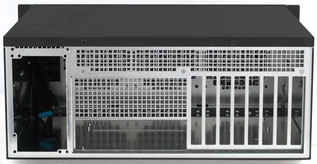 Alt view image 5 of 7 - Sliger CX4150a | 4U 15" Depth Rackmount Case| ATX Motherboard | 8x PCIe Slot Cutouts | ATX PSU | 3x Fan Mounts | 1x USB C & 2x USB A | Made in USA