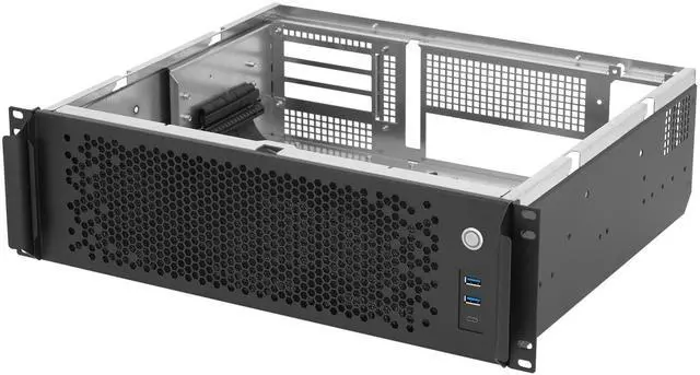 Alt view image 2 of 7 - Sliger CX3151a | 3U 15" Depth Rackmount Case | 3-Slot GPU 5.0 PCIe Riser | ATX Motherboard | SFX PSU | 3 Fan Mounts |1x USB C & 2x USB A | Made in USA