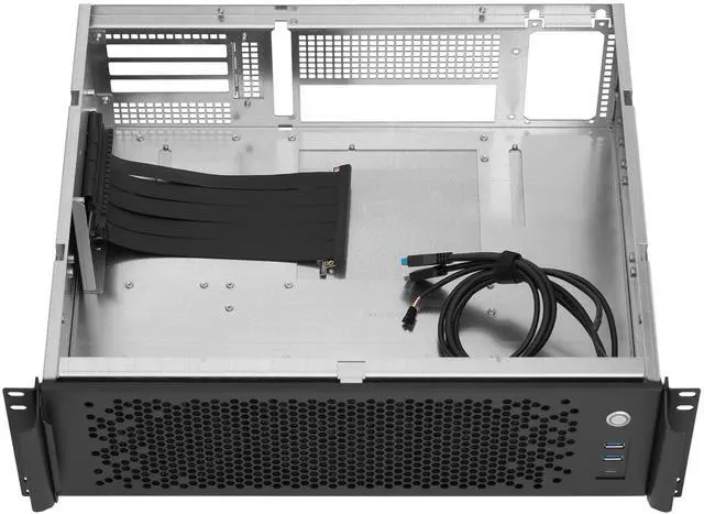 Alt view image 4 of 7 - Sliger CX3151a | 3U 15" Depth Rackmount Case | 3-Slot GPU 5.0 PCIe Riser | ATX Motherboard | SFX PSU | 3 Fan Mounts |1x USB C & 2x USB A | Made in USA