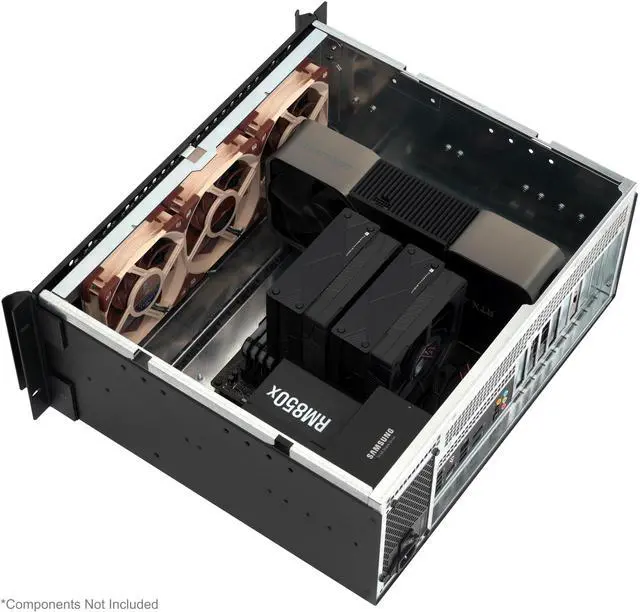 Alt view image 7 of 7 - Sliger CX4150a | 4U 15" Depth Rackmount Case| ATX Motherboard | 8x PCIe Slot Cutouts | ATX PSU | 3x Fan Mounts | 1x USB C & 2x USB A | Made in USA