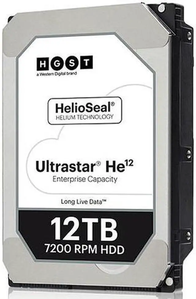 Main image of HGST HUH721212ALN600 Hard Drive 12TB SATA 6Gbp/S 7200rpm, 4Kn, 3.5in, 256MB Buffer, ISE - UltraStar HE12 Series
