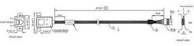 Main image of SMC CBL-CUSB-0803 Serial Cable Offer 2x 5F/P2.54 To RJ45F Connector 1.49ft (45.7CM)