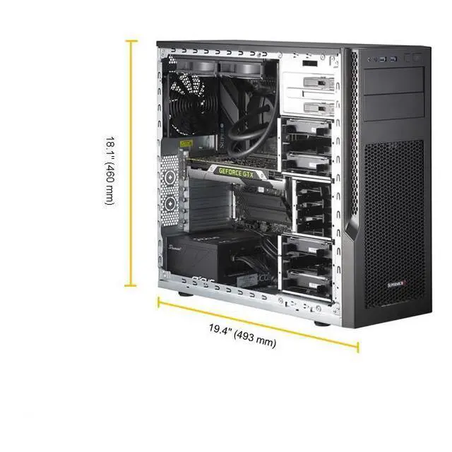 Alt view image 4 of 4 - SYS-530AD-I Gaming PC Mid-Tower Single Core I3/I5/I7/I9 Processors 11th Generation
