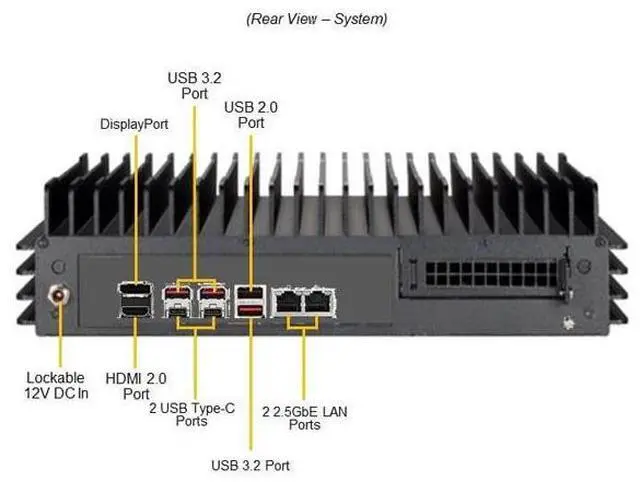Alt view image 4 of 5 - SYS-E302-13AD IoT Fanless Single Core I3/Core I5/Core I7 UL/HL 12th Generation Or Celeron L Processor