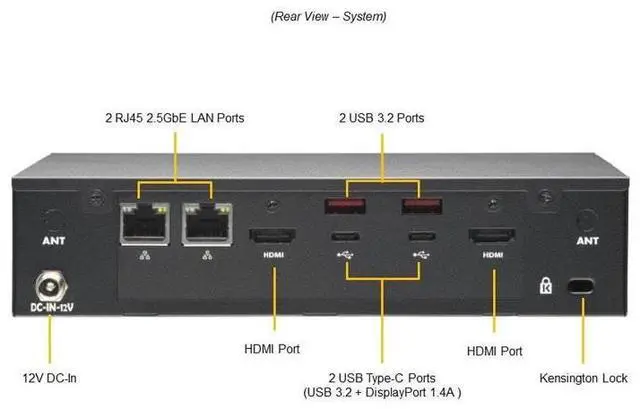 Alt view image 4 of 5 - SYS-E102-13R-H IoT Fan-Based Embedded Raptor Lake-P I7-1370PE Processor
