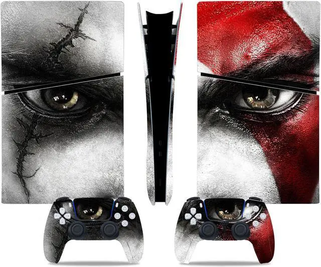 Main image of Full Body Vinyl Skin Stickers Decal Cover for PS5 Slim Digital Edition Console and Controllers - Eye