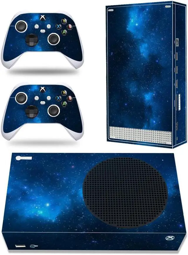 Main image of Full Body Vinyl Skin Decal Cover Wrap for Microsoft Xbox Series S Device - Includes Two Free Controller Stickers - Xbox Sery S Accessories - Gaming Console Protection - Blue Space