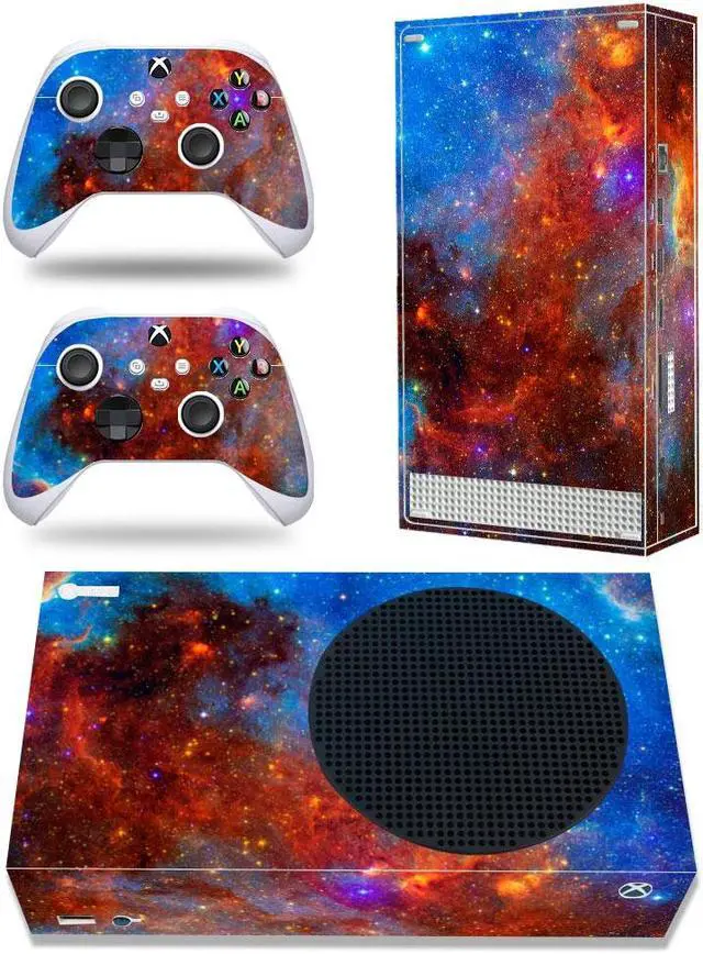 Main image of Full Body Vinyl Skin Decal Cover Wrap for Microsoft Xbox Series S Device - Includes Two Free Controller Stickers - Xbox Sery S Accessories - Gaming Console Protection - Purple Space