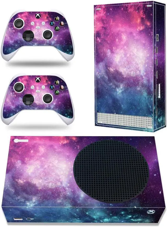Main image of Full Body Vinyl Skin Decal Cover Wrap for Microsoft Xbox Series S Device - Includes Two Free Controller Stickers - Xbox Sery S Accessories - Gaming Console Protection - Pink Space
