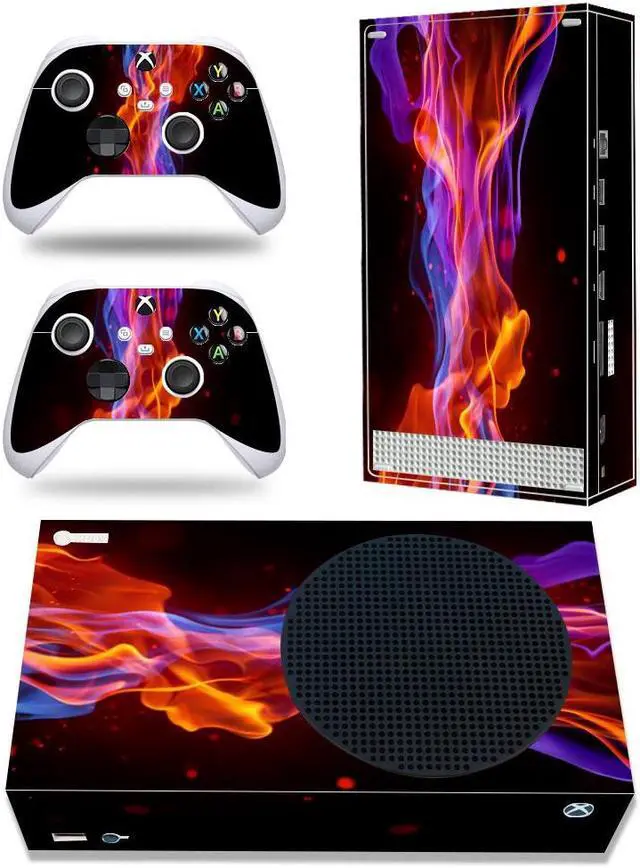 Main image of Full Body Vinyl Skin Decal Cover Wrap for Microsoft Xbox Series S Device - Includes Two Free Controller Stickers - Xbox Sery S Accessories - Gaming Console Protection - Fire