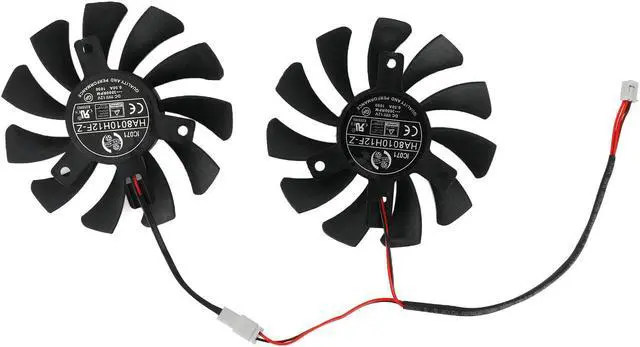 Alt view image 3 of 5 - 75MM HA8010H12F-Z GPU Cooler Fan Replacement For MSI GTX 1050 2GT OC 1050Ti 4GT Graphics Video Card Cooling Fans 2Pin eokCXOY