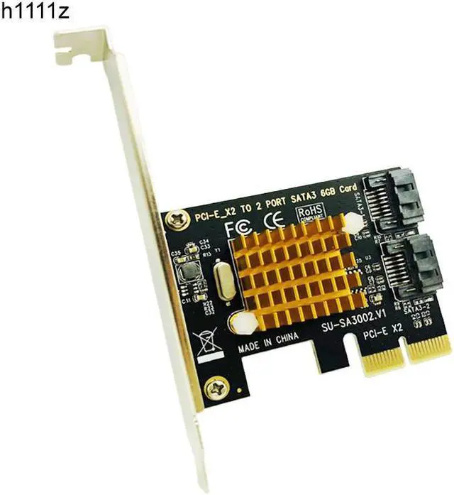 Main image of SATA Card PCI-E 2X 4X 8X 16X Controller Cards PCI Express to SATA 3.0 2-Port SATAIII 6Gbps Expansion Adapter Boards Add On Cards