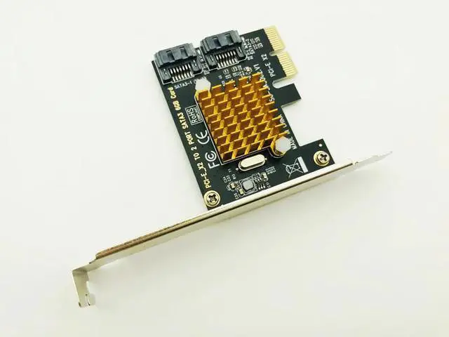 Alt view image 5 of 6 - SATA Card PCI-E 2X 4X 8X 16X Controller Cards PCI Express to SATA 3.0 2-Port SATAIII 6Gbps Expansion Adapter Boards Add On Cards