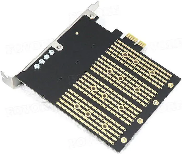 Alt view image 3 of 6 - M.2 PCIE Adapter 4 Port M.2 NVME B Key NGFF SATA SSD to PCIe Adapter PCI Express X1 PCI-E M.2 Expansion Card Riser For Mining