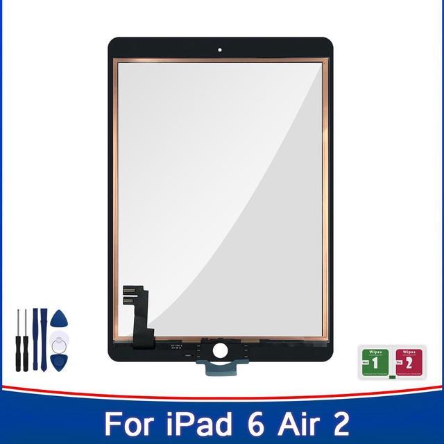 For iPad Air 2 Touch Screen Digitizer A1566 A1567 Touch Panel Replacement  Parts +Tools(Original White) 
