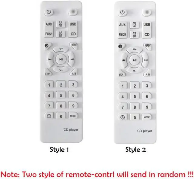 Alt view image 6 of 6 - Portable CD Player Bluetooth Speaker Stereo CD Players LED Screen Wall Mountable CD Music Player with IR Remote Control FM Radio(EU Plug)