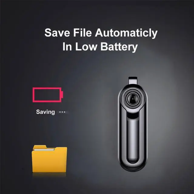 Alt view image 5 of 6 - HD1080P Mini Camera Wearable Necklace Pendant Compact Body Camcorder Portable Sport DV DVR Audio Video Recorder Surveillance Cam(32G) Color: Black.