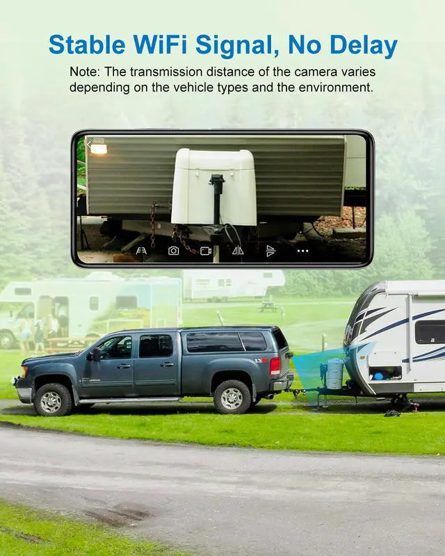 Alt view image 2 of 7 - INSEETECH 1080P Magnetic Wireless Backup Camera, 90 Days Standby Rechargeable Battery, Waterproof Rear/Front View Camera for Hitching Boat Trailer Horse Pickup RV Car for iPhone iPad Android