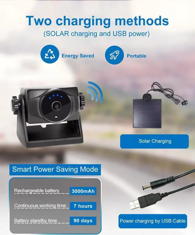 Alt view image 3 of 7 - INSEETECH 1080P Magnetic Wireless Backup Camera, 90 Days Standby Rechargeable Battery, Waterproof Rear/Front View Camera for Hitching Boat Trailer Horse Pickup RV Car for iPhone iPad Android