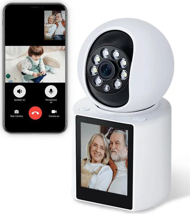 Main image of INSEETECH 2K Two-Way Video Calling Indoor Camera with 2.8-Inch IPS Screen, Baby/Elder/Dog/Pet Camera with Phone App, Smart Voice & One-Button Call, Human/Sound/Crying Detection, Color /IR Night Vision