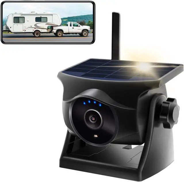 Main image of INSEETECH 1080P Solar Wireless Backup Camera, Magnetic WiFi Hitching Camera, Night Vision,365 Days Standby, Rechargeable Battery, Rear/Front View for Horse Trailer Pickup RV Car for Phone Pad Android