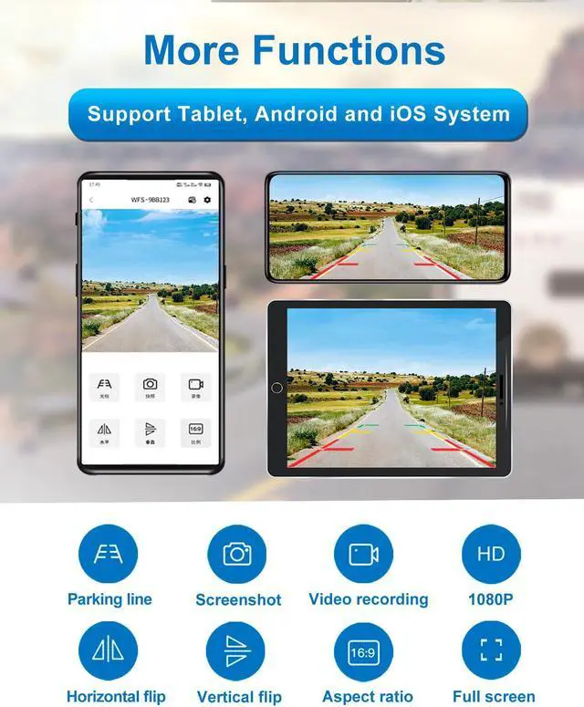 Alt view image 6 of 7 - INSEETECH 1080P Solar Wireless Backup Camera, Magnetic WiFi Hitching Camera, Night Vision,365 Days Standby, Rechargeable Battery, Rear/Front View for Horse Trailer Pickup RV Car for Phone Pad Android