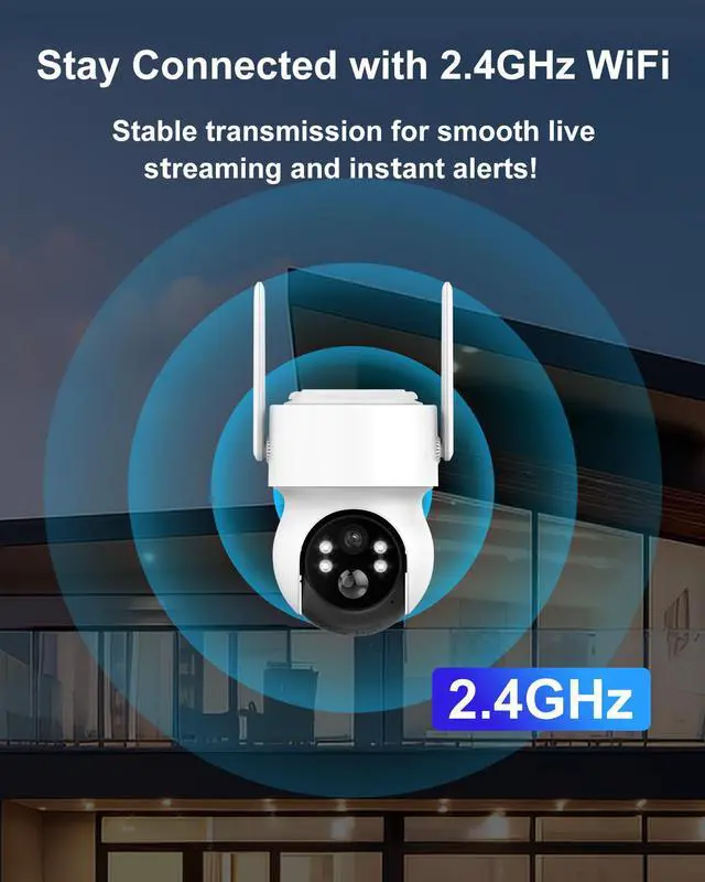 Alt view image 6 of 7 - INSEETECH Wireless Solar Security Camera Outdoor, 2K WiFi Camera with PIR Motion Detection, Siren, Color Night Vision, 2-Way Audio, 5W Solar Panel & 7800mAh Battery, Home Surveillance Camera